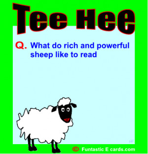 ... cards.com - cartoon sheep joke animation about rich and powerful
