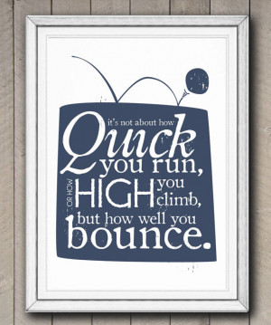 Printable Quote Bounce Back Motivational Inspiring Typographic Poster ...