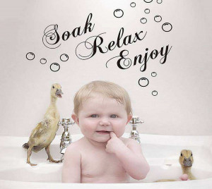 Soak Relax Enjoy Quotes wall stickers