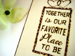 Cake Topper with Quote Rustic Engraved Hearts Wedding by RivdomArt, $ ...