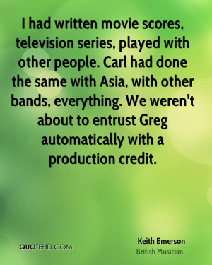 ... weren't about to entrust Greg automatically with a production credit