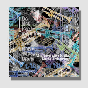 Trumpet Player Quotes Music Wall Art Canvas by Juleez