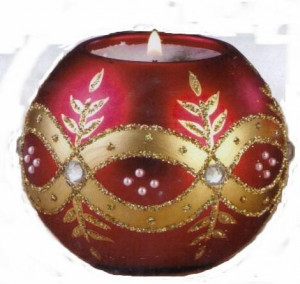christmas candle holders decorations etched candle holders christmas ...