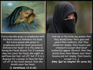 If the Virgin Mary appears wearing a Veil on all her pictures, how ...
