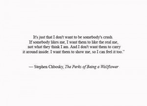 Perks of Being a Wallflower quote.