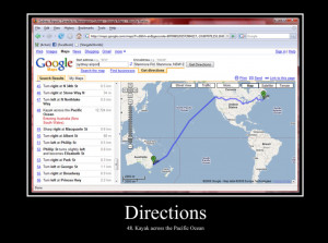Google Maps med kajak