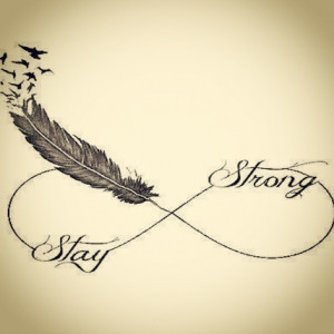 stay strong feather quote inspired quotesiliveby livemylife tattoo