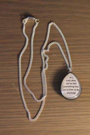 Chuck Palahniuk Fight Club Quote Necklace