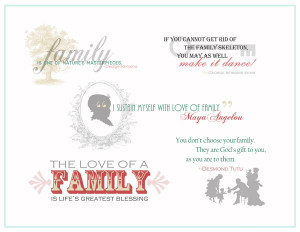 Quotations and Word Art for Scrapbooking Family
