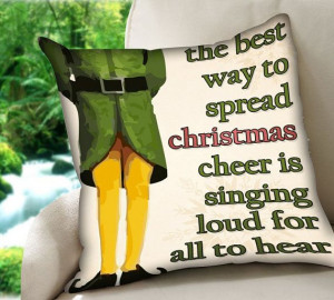 Christmas Elf Quote - Cushion Cover , Retro Cushion , Throw Pillow ...