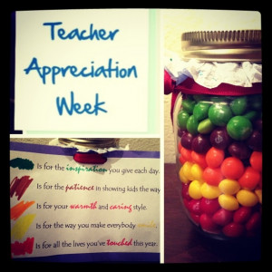 Skittles with a sweet poem for teacher appreciation week