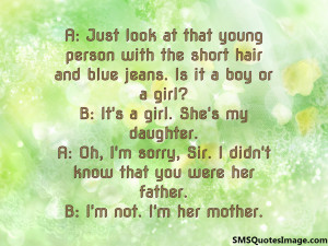 It’s a girl… She’s my daughter...