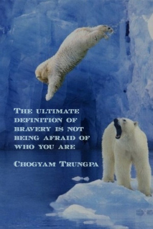 The ultimate definition of bravery is not being afraid of who you are.