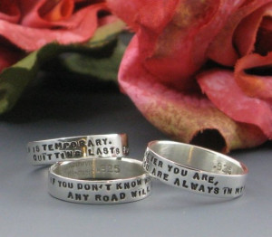 ... quote rings of different depths stacked. Posey Ring by KathrynRiechert