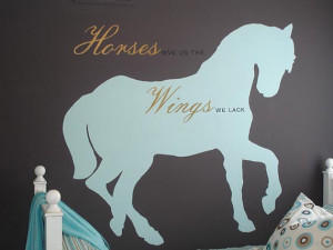 The design was centered around her love of horses and the dot bedding ...