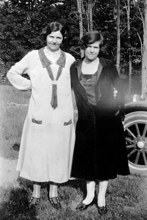 Meta Petermann Land and Ethel Land Courier circa 1926 Ethel Land