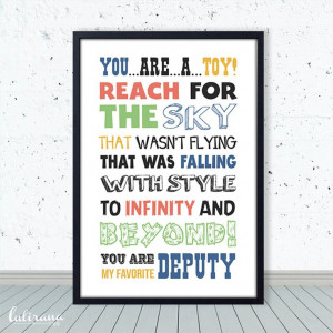 Disney Toy Story Quote Art Print Printable poster by lulirana, $5.00