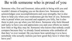 Someone Who is Proud of You