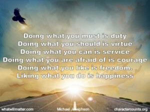 Post image for QUOTE & POSTER: Doing what you must is duty Doing what ...