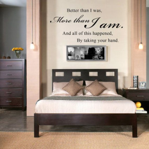 ... Hand - Romantic Couples Quote Wall Decal Vinyl Sayings Bedroom Decor