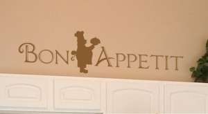 Bon Appetit With Italian Chef - Large - Vinyl Wall Decals for Home ...