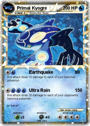 Primal Kyogre Pokemon Card