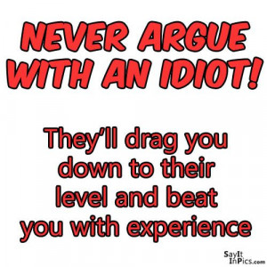 Quotes About Arguing With Idiots. QuotesGram