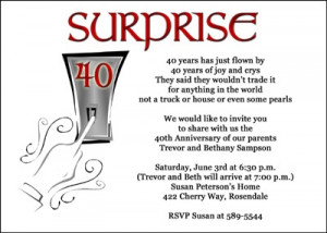 Selecting Your Surprise Birthday Party Invitations and Wordings