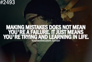 Motivational Wallpaper on Failure : Making mistakes does not mean you ...