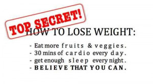 Secret to losing weight