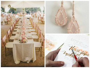 Inspiration Board | A Blush and Rose Gold Wedding