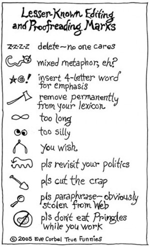 ... if these lesser-known proofreading marks were formally introduced
