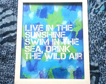 ... sea inspirational quote 8.5 x 11 inch art print for baby nursery, dorm