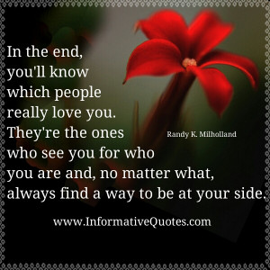 Sometimes we realize it later in life, but never to late to see the ...