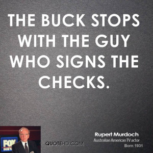 The buck stops with the guy who signs the checks.