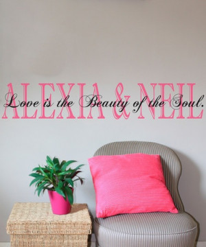 Take a look at this Soft Pink & Black Personalized Love Quote Wall ...