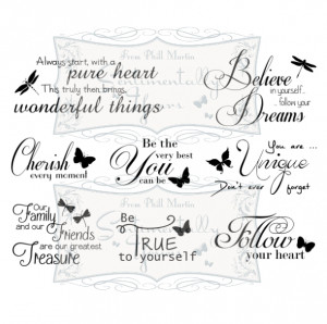 Inspirational Quotes A5 Stamp Set