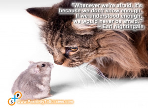 ... We Understood Enough, We Would Never Be Afraid.” ~ Earl Nightingale