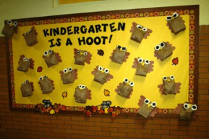 Kindergarten Is A Hoot Student Craft Display