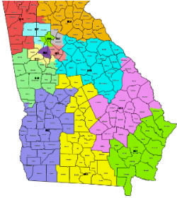 Georgia State House of Representatives District Map