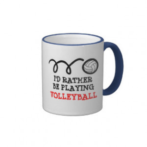 volleyball player mug with funny quote