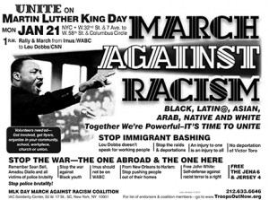 wake up call: March against racism to honor Dr. King's legacy