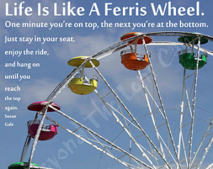 Ferris Wheel with Inspirational Quo te about Life - 8x8 photograph ...