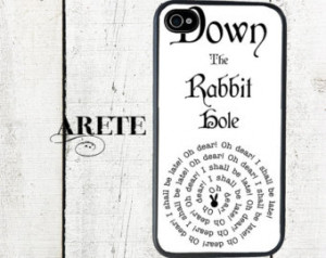Alice in Wonderland iPhone case, Do wn the Rabbit Hole - iPhone 5 Case ...
