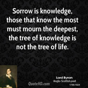 ... must mourn the deepest, the tree of knowledge is not the tree of life