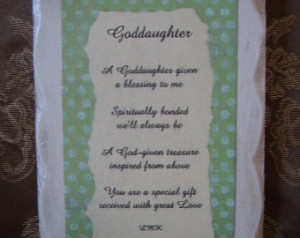 Goddaughter Inspirational Sign with Original Poem ...