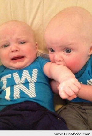 Funny twin babies picture Funny picture