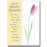 greeting cards with deepest sympathy sympathy card