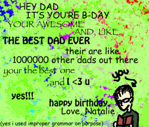 My daughter made me a birthday card. Click to see the large version. I ...