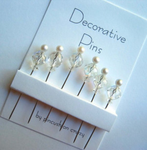 Decorative Sewing Pins - Dress up your Pincushion - Vintage Swarovski ...